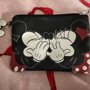 Disney Black and Red Heart Hands Clutch